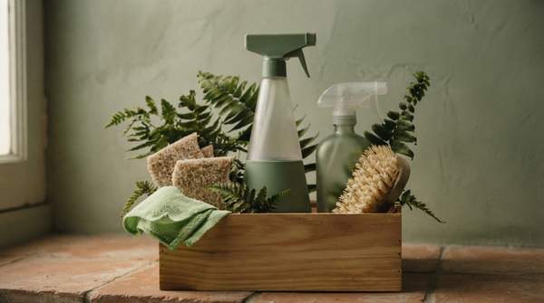 Editorial illustration for Choosing Sustainable Cleaning Products: A Guide to Certifications and Ingredients