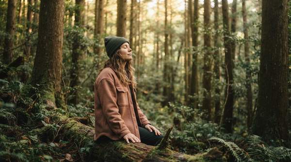 Editorial illustration for How Forest Bathing Changes Your Body: The Science of Shinrin-yoku