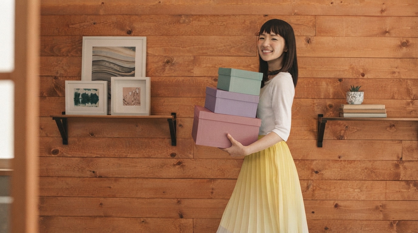 Editorial illustration for How the KonMari Method Is Built to Fight Decision Fatigue