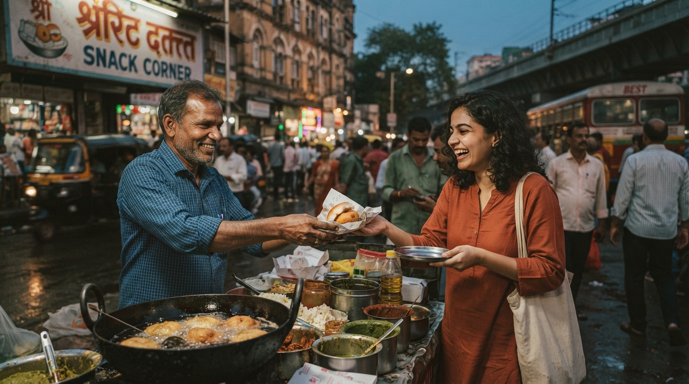 Editorial illustration for TasteAtlas Crowns the World's Best Food Cities for 2025/2026 — and Mumbai Lands in the Top Five